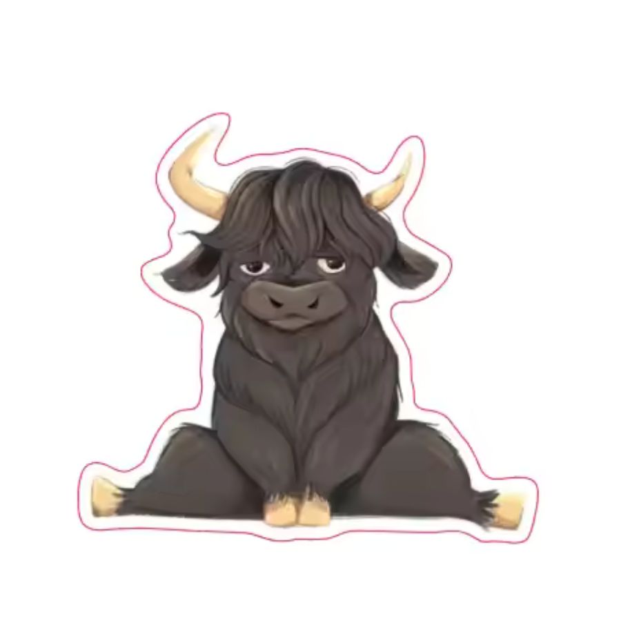 Hank the Highland Sticker #1